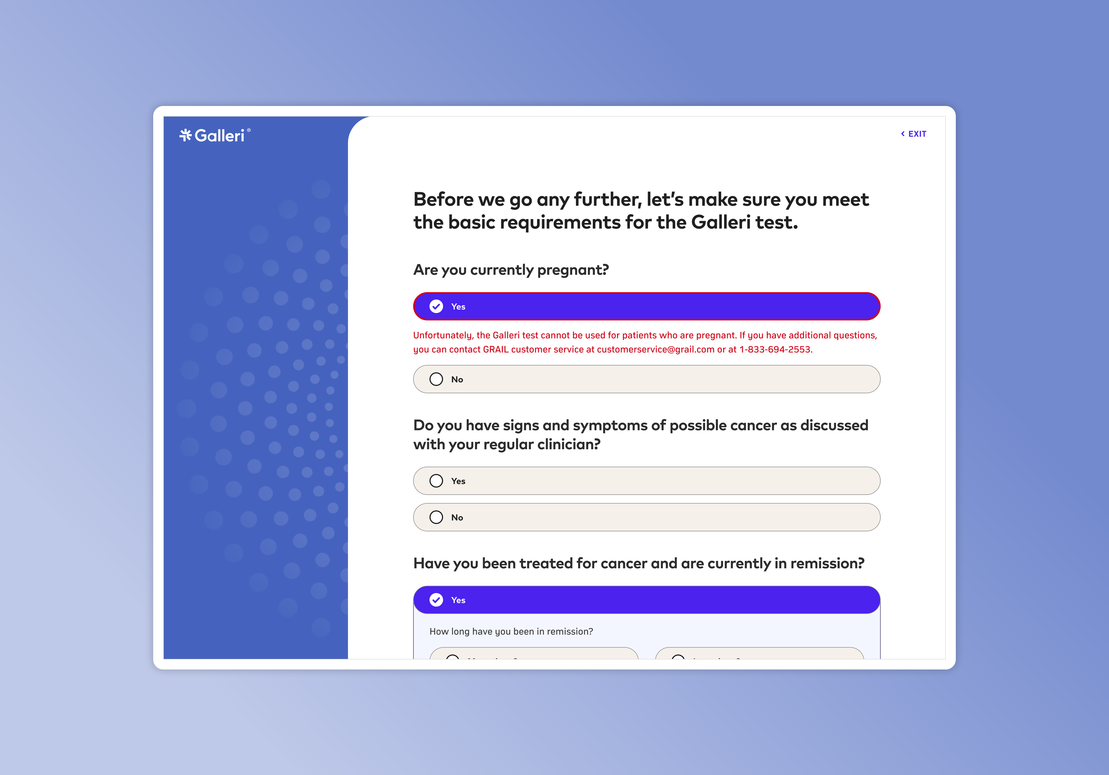GRAIL patient portal cover