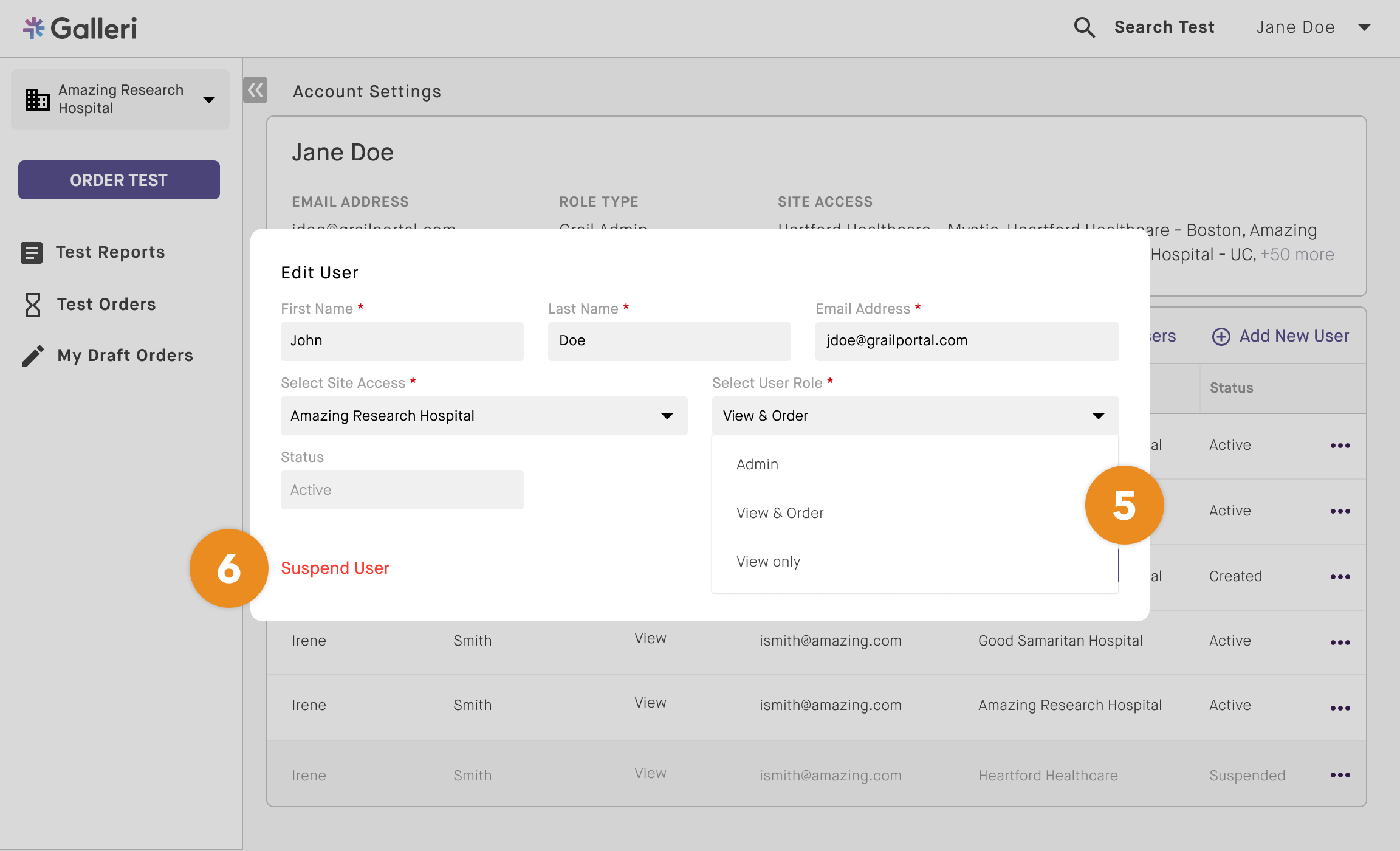 Access control step 5